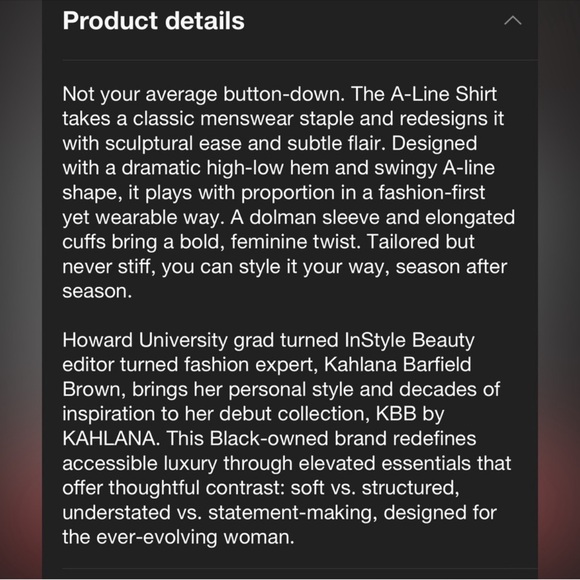 NWT KBB by Kahlana “the A Line Short” White Women's buttondown size XS & size M - Picture 7 of 7